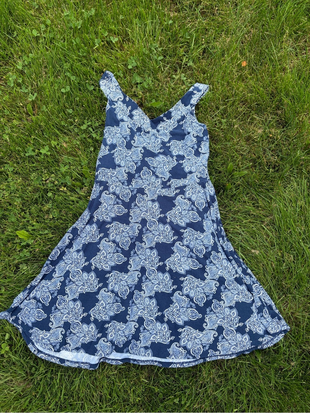 Womens' Navy Blue Paisley Sundress